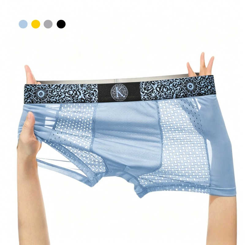 Men's Cool Ice Silk Mesh Boxer - đánh giá và giá Mesh Sport Boxer